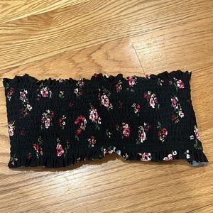 XS black xhilaration strapless bathing suit top